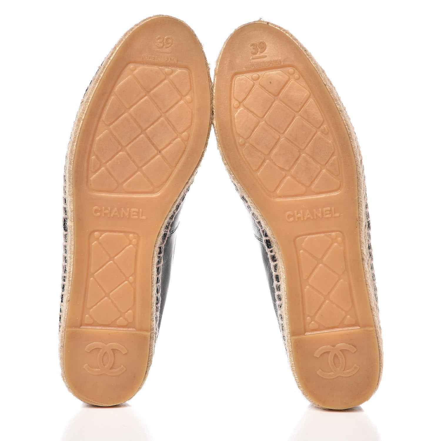 Chanel Lambskin CC Espadrilles 39 Black 5 of 10