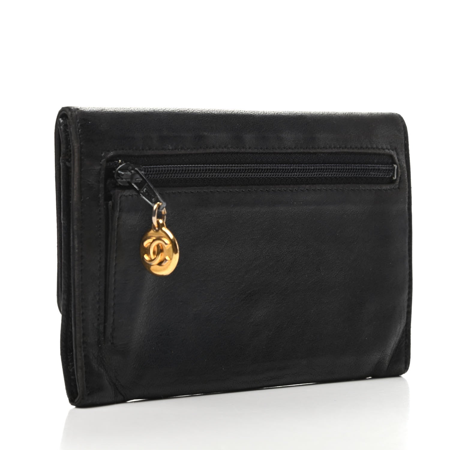 Chanel Goatskin Timeless CC Flap Wallet Black 3 of 10