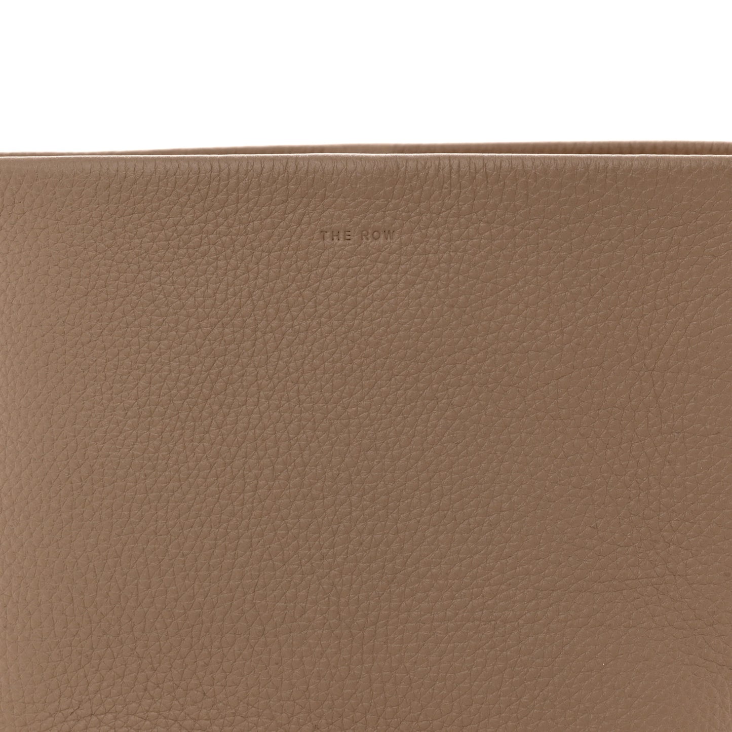 Grained Calfskin Medium N/S Park Tote Dark Taupe