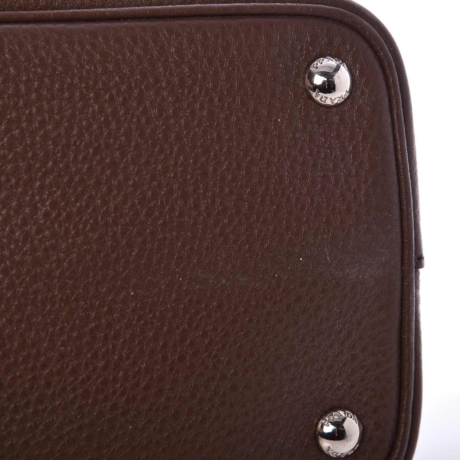 Prada Vitello Daino Small Double Tote Bruciato Rame 11 of 11