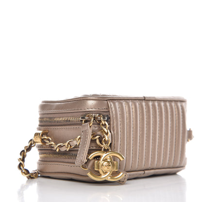 Chanel Metallic Lambskin Mini Coco Boy Camera Case Dark Gold 4 of 8