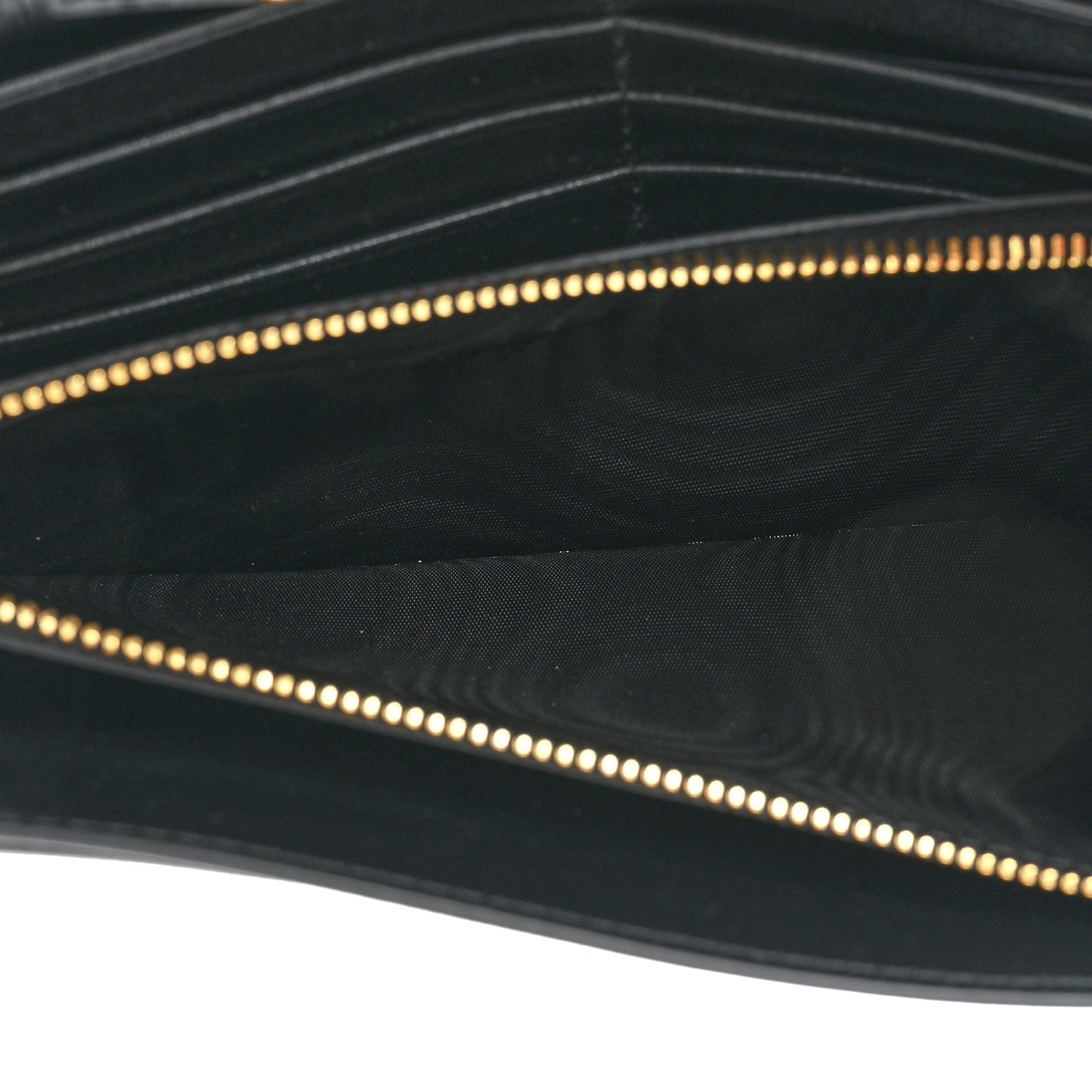 Prada Vitello Move Metal Oro Chain Wallet Black 7 of 10