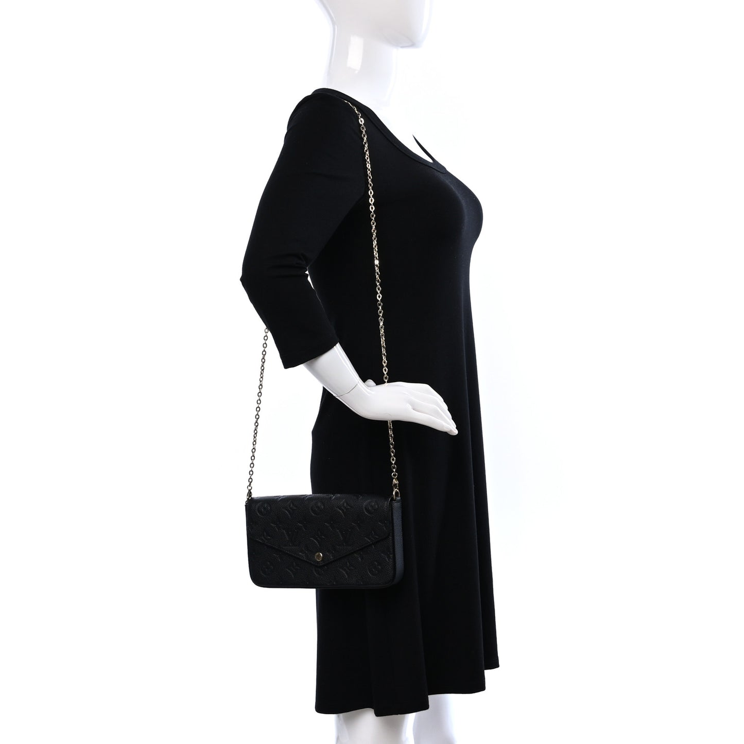 Empreinte Pochette Felicie Chain Wallet Black
