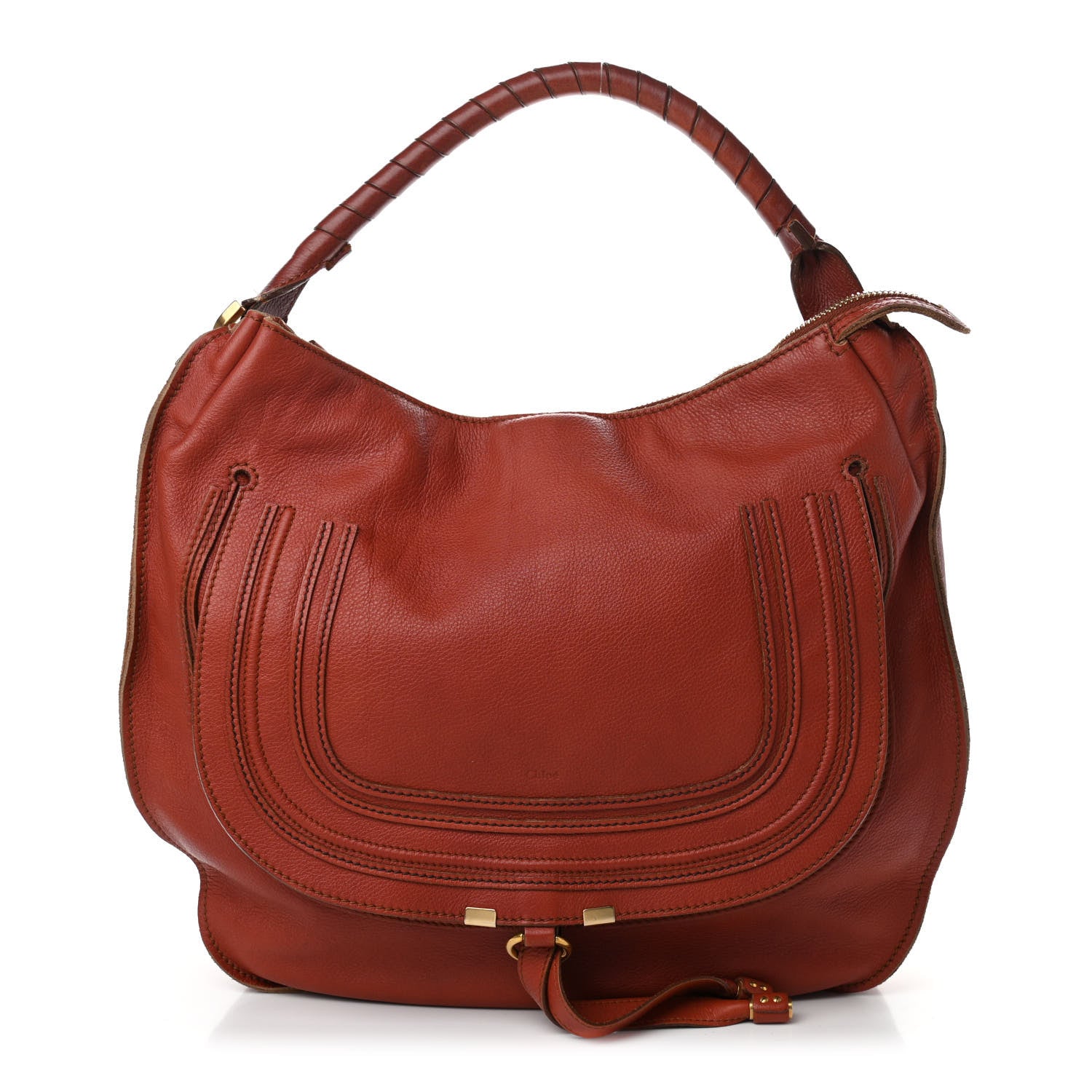 Chloe Calfskin Large Marcie Hobo Whiskey 1 of 13