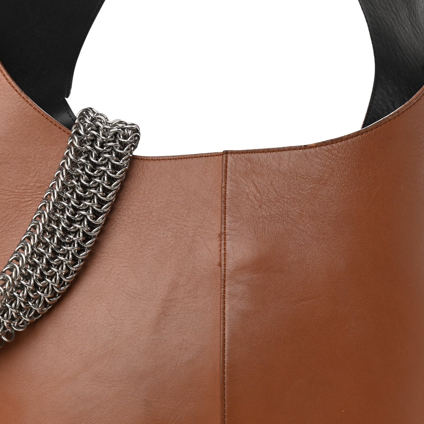 Smooth Calfskin Genesis Box Chain Hobo Tan