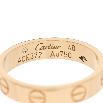 Cartier 18K Yellow Gold 3.5mm LOVE Wedding Band Ring 48 4.5 4 of 5