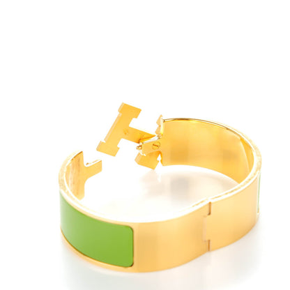 Hermes Enamel Wide Clic Clac H Bracelet PM Vert Praire 4 of 5