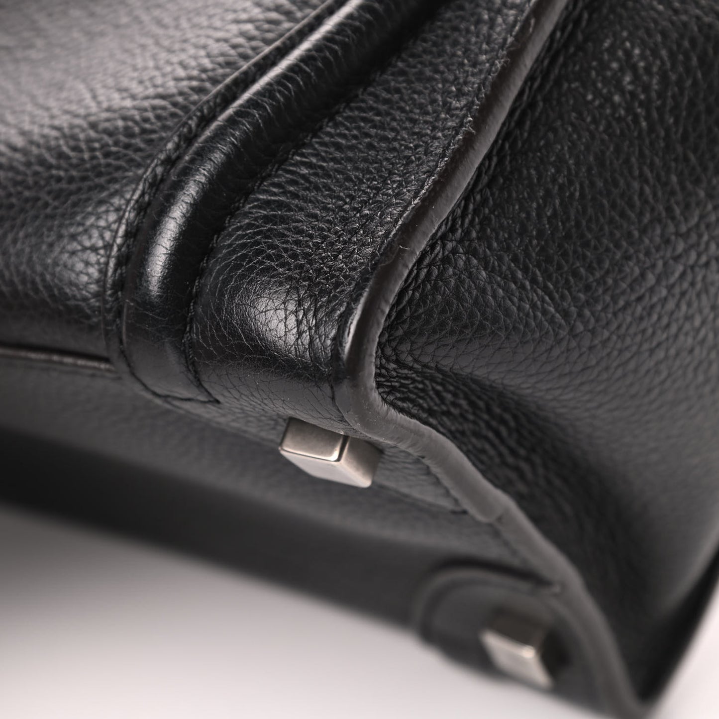 Drummed Calfskin Micro Luggage Black