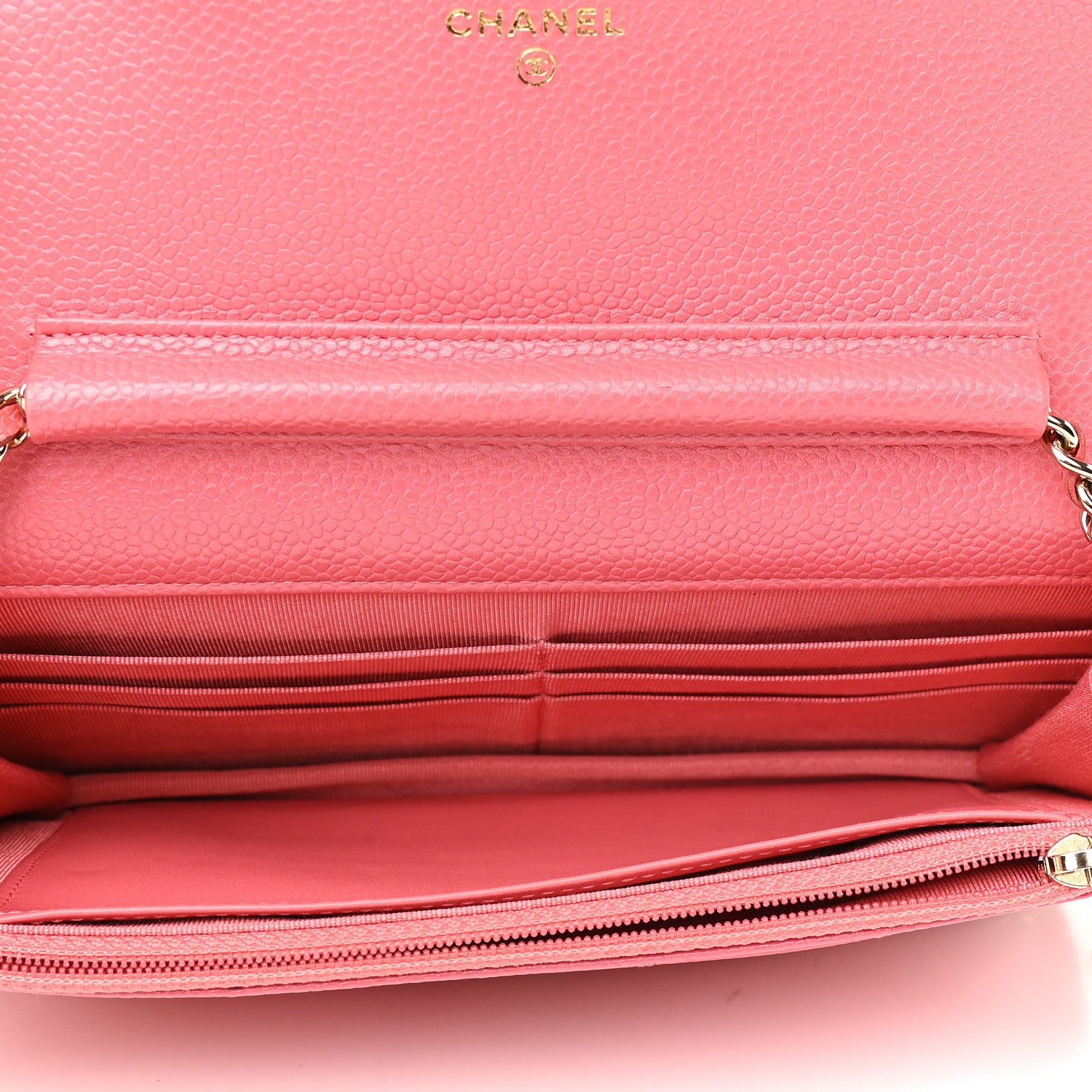 Chanel Caviar Quilted Wallet on Chain WOC Pink 5 of 13