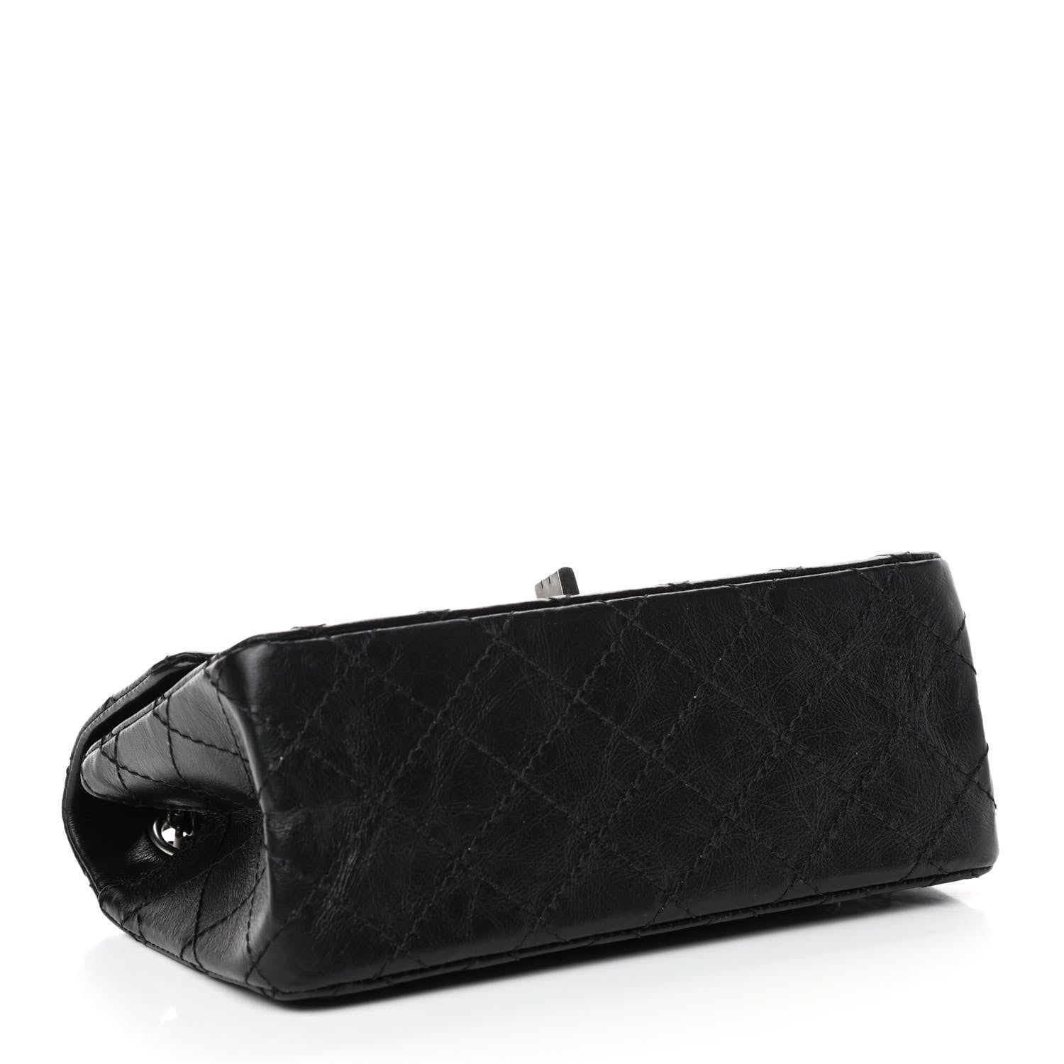 Chanel Aged Calfskin Quilted 2.55 Reissue Mini Flap Black 3 of 4
