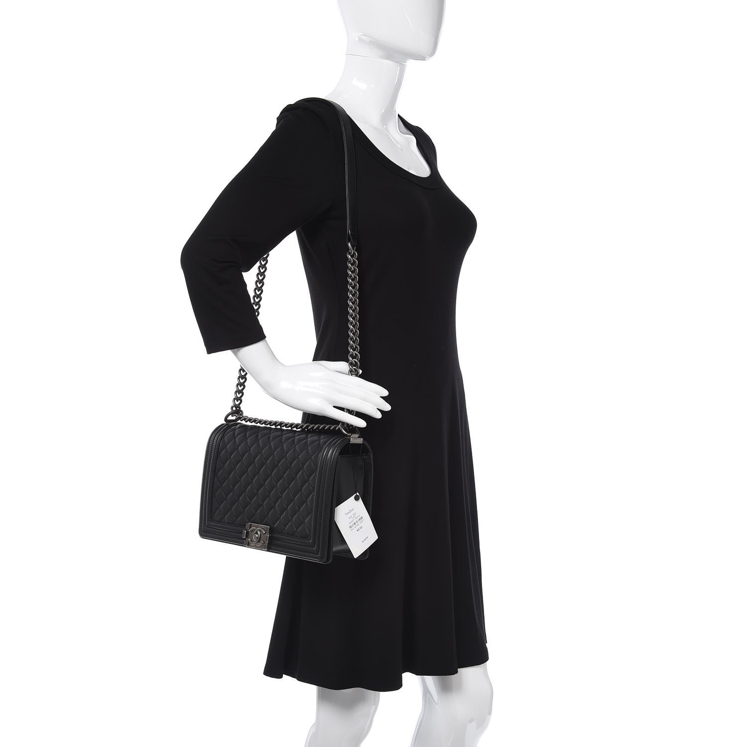 Chanel Calfskin Quilted New Medium Boy Flap Black 2 of 8