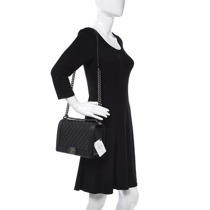 Chanel Calfskin Quilted New Medium Boy Flap Black 2 of 8