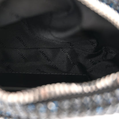 Alexander Wang Mesh Crystal Rhinestone Mini Heiress Pouch Navy 5 of 11