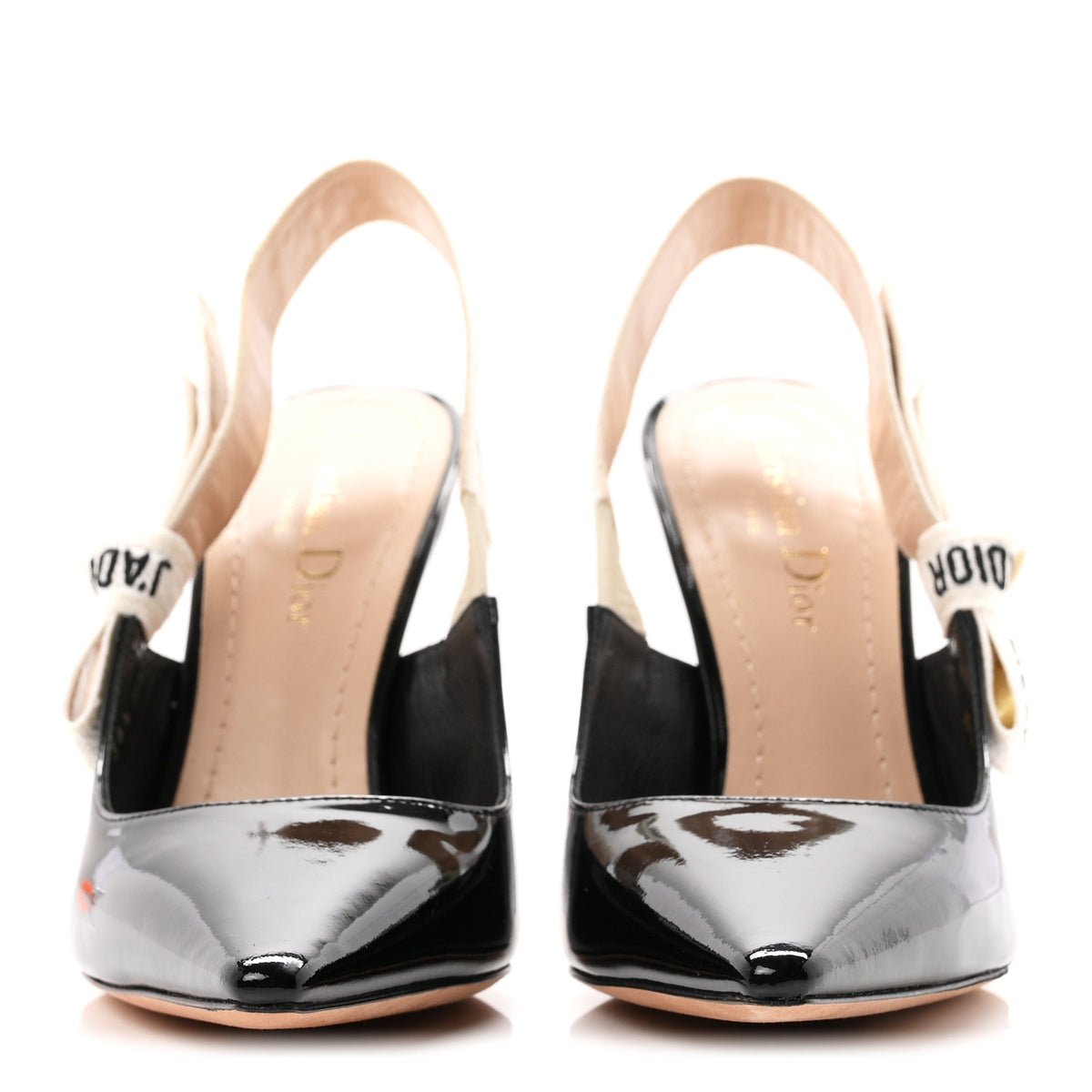 Patent Ribbon J'Adior Slingback 100mm Pumps 36.5 Black