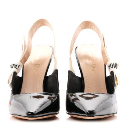 Christian Dior Patent Ribbon J'Adior Slingback 100mm Pumps 36.5 Black 3 of 9