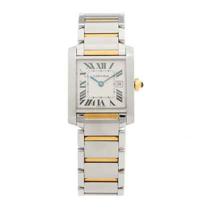 Cartier Stainless Steel 18K Yellow Gold 25mm Tank Francaise Quartz Watch 1 of 4