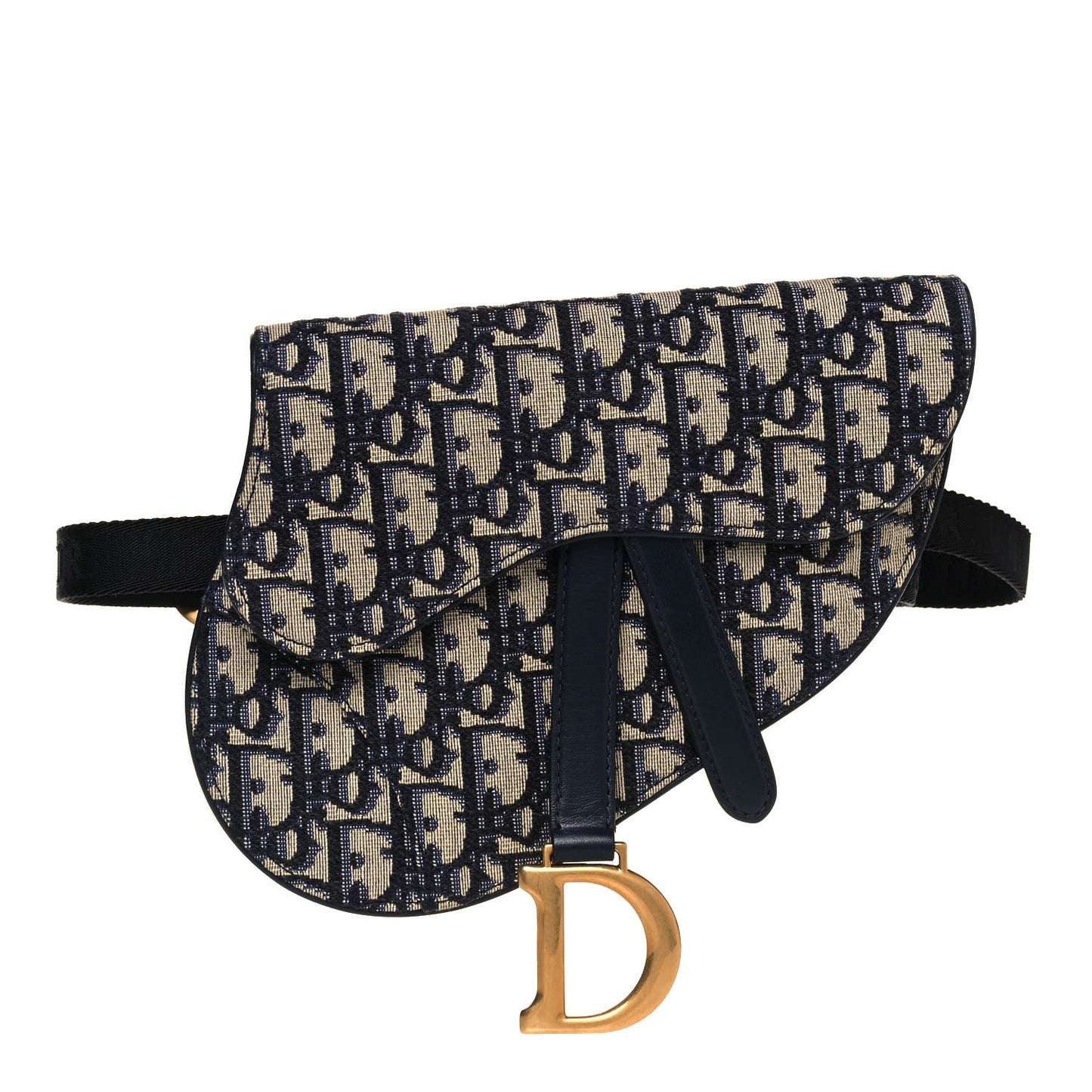 Oblique Saddle Belt Bag Blue