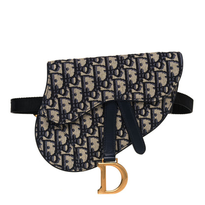 Christian Dior Oblique Saddle Belt Bag Blue 1 of 7
