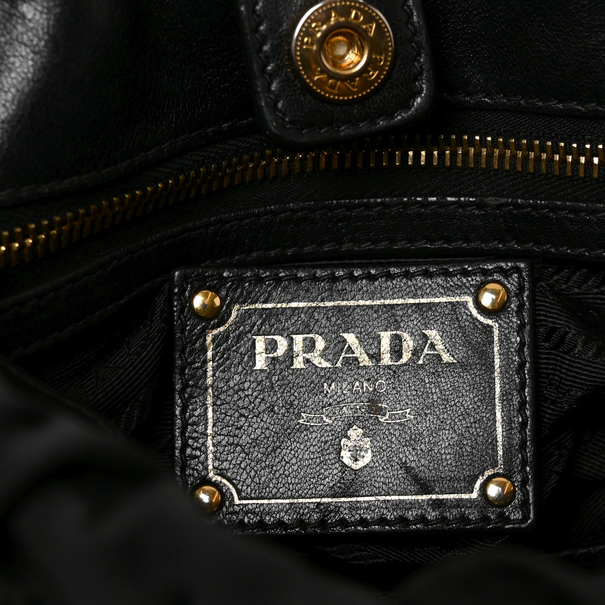 Prada Tessuto Nylon Jacquard Logo Tote Nero Black 6 of 9