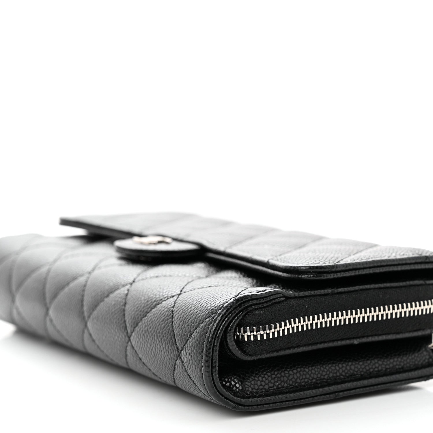 Chanel Caviar Quilted Phone Holder Wallet on Removable Chain Black 11 of 15