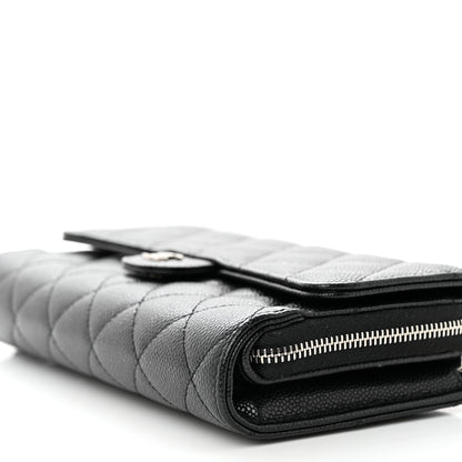Chanel Caviar Quilted Phone Holder Wallet on Removable Chain Black 11 of 15