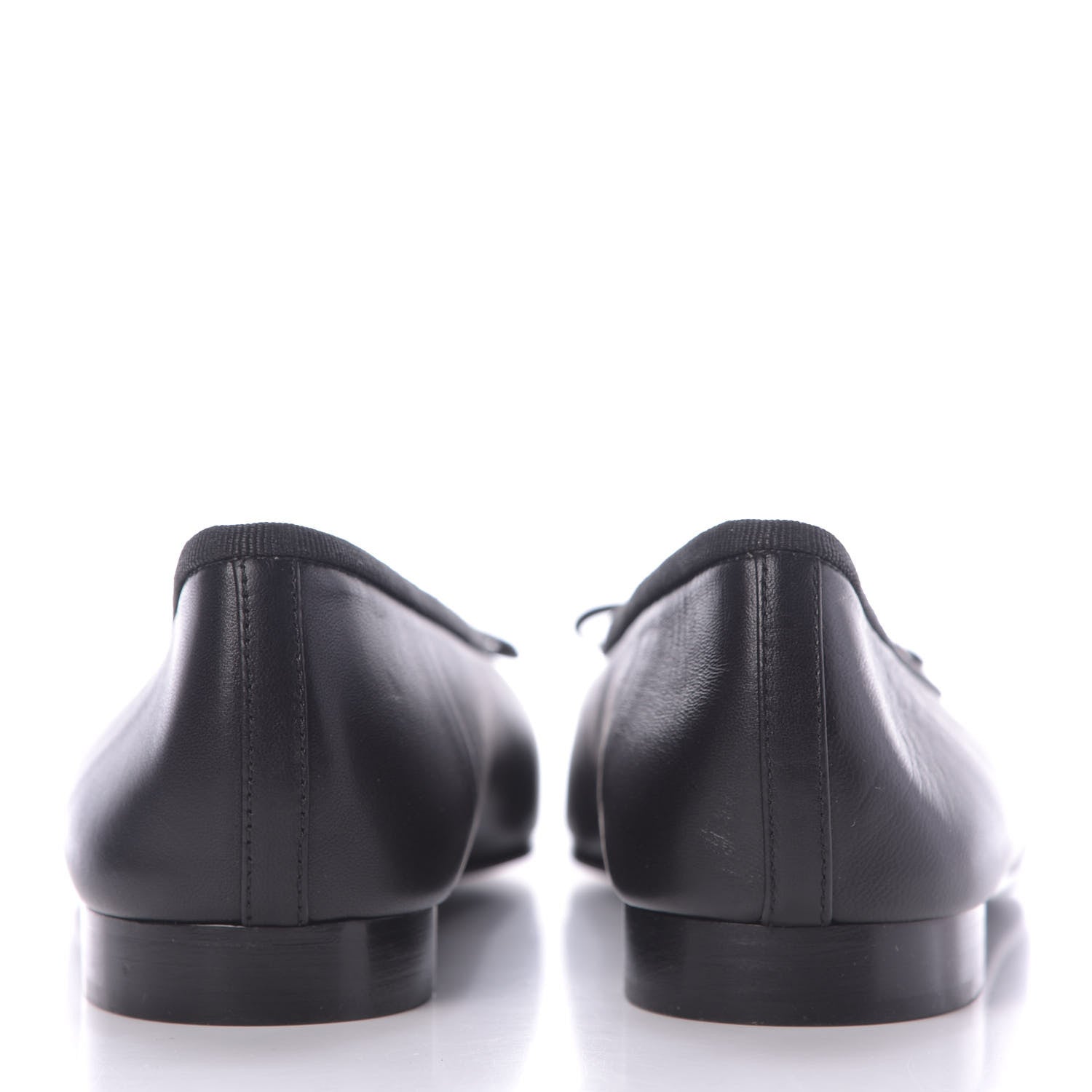Chanel Lambskin Cap Toe Ballerina Flats 37.5 Black 7 of 11