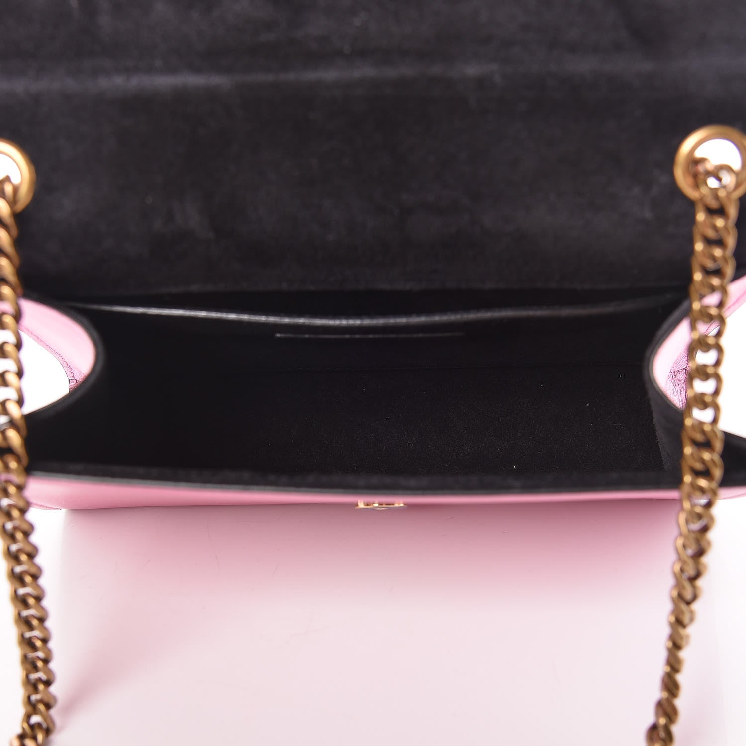 Saint Laurent Metallic Calfskin Small Classic Monogram Kate Tassel Satchel Pink 7 of 10