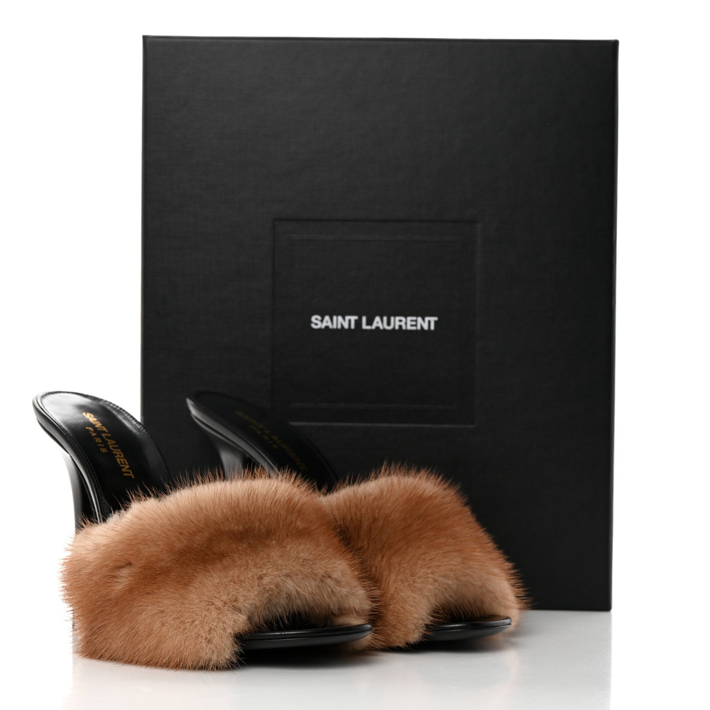 Mink Calfskin Roy Mule Sandals 40 Tan
