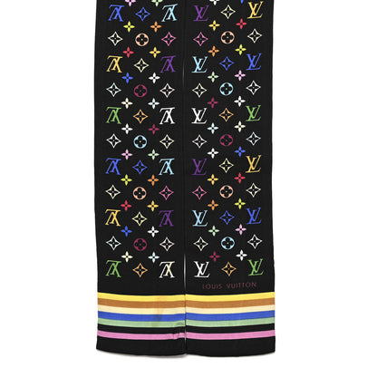 Louis Vuitton LV X TM Silk Monogram Multicolor Bandeau Black 2 of 4