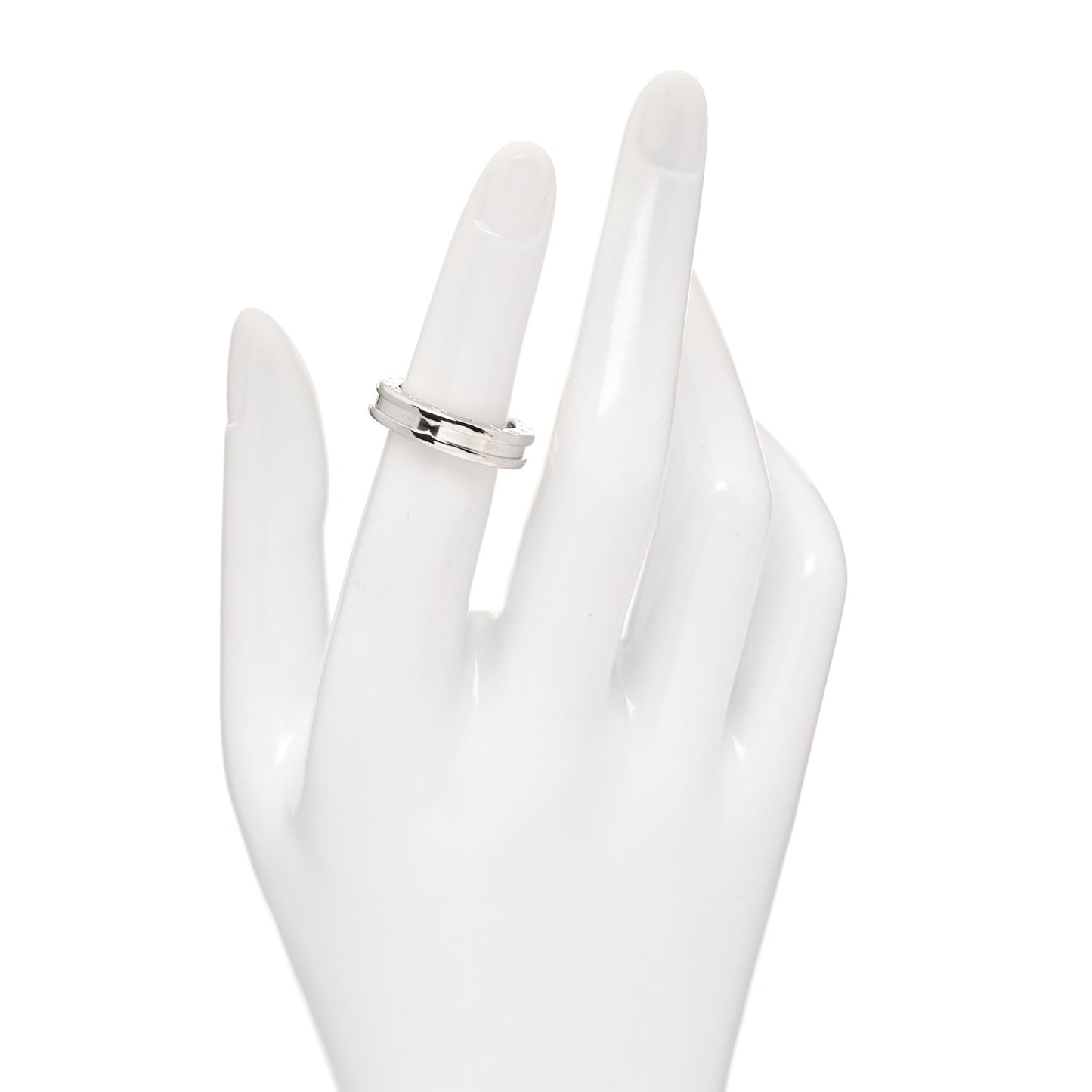 18K White Gold B.Zero1 One-Band Ring 48 4.5