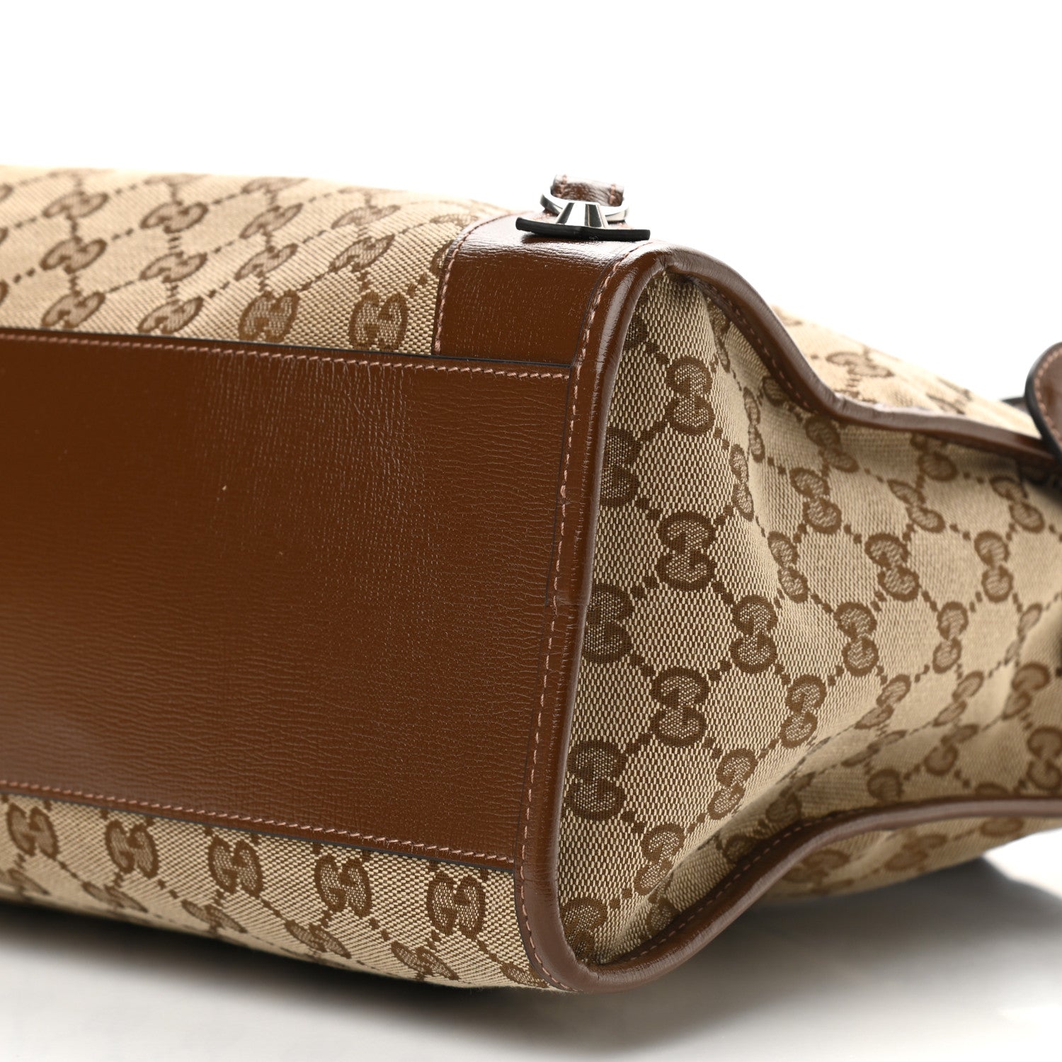 Balenciaga X GUCCI GG Monogram Azalea Calfskin Neo Classic Silver Hardware Medium City Beige Ebony Brown Sugar 9 of 10