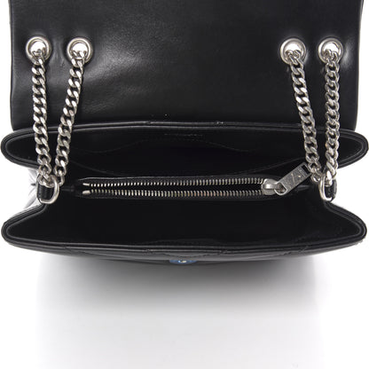 Saint Laurent Calfskin Y Quilted Monogram Small Loulou Chain Satchel Black 5 of 11