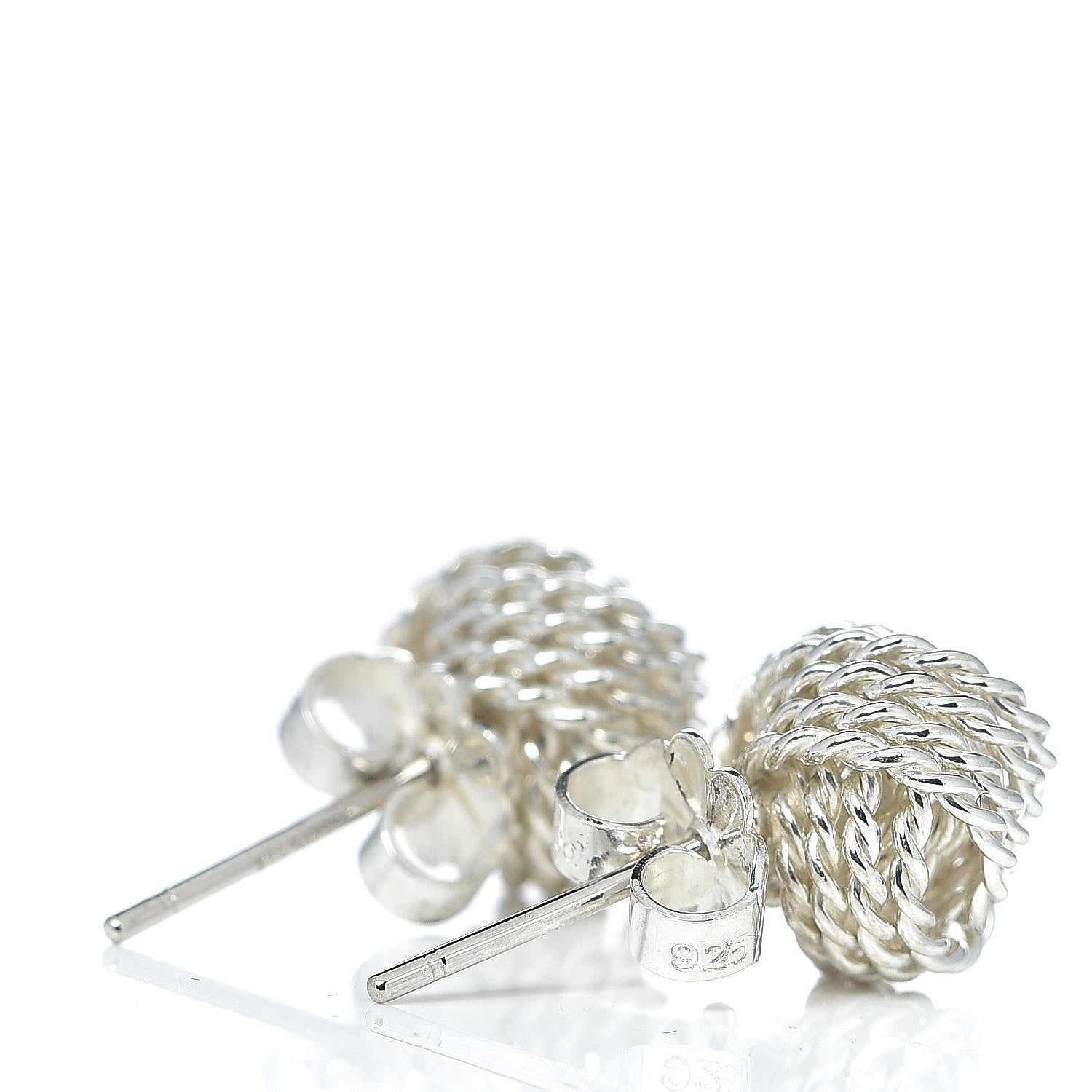 Tiffany Sterling Silver Twist Knot Earrings 3 of 4