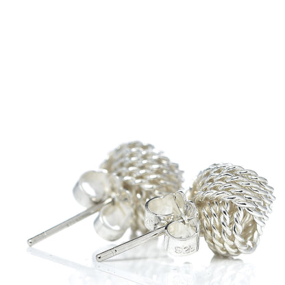 Tiffany Sterling Silver Twist Knot Earrings 3 of 4