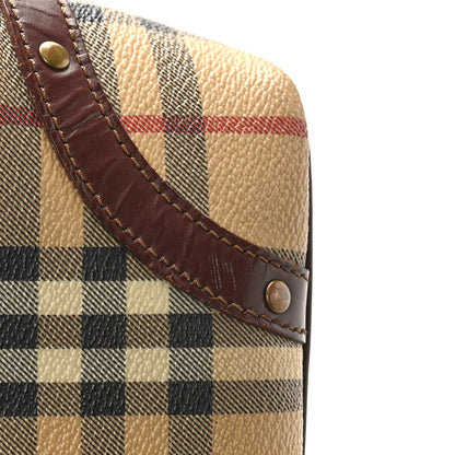 Burberry Haymarket Check Studded Small Tote Chocolate 12 of 12