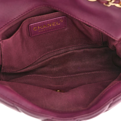 Chanel Calfskin Quilted Medium Bubbly Flap Burgundy 4 of 9