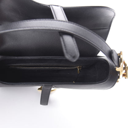 Christian Dior Grained Calfskin Saddle Bag Black 5 of 8