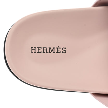 Hermes Suede Goatskin Womens Chypre Sandals 41 Rose Porcelaine 7 of 9