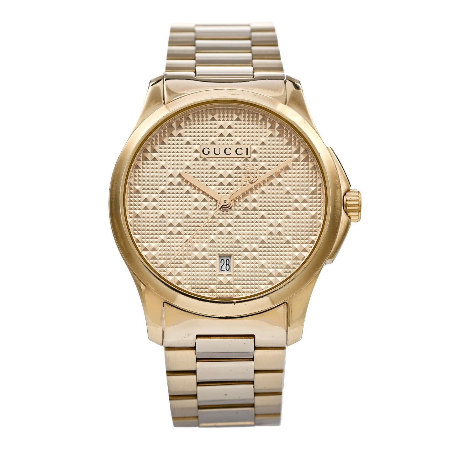 Stainless Steel 38mm G-Timeless Diamante Quartz Watch Gold