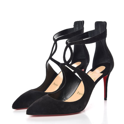 Christian Louboutin Veau Velours Rosas 85 Pumps 38.5 Black 3 of 8