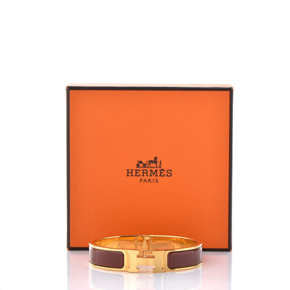 Hermes Enamel Narrow Clic Clac H Bracelet PM Bourgogne 6 of 6