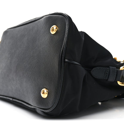 Prada Tessuto Nylon Saffiano Small Tote Black 9 of 9