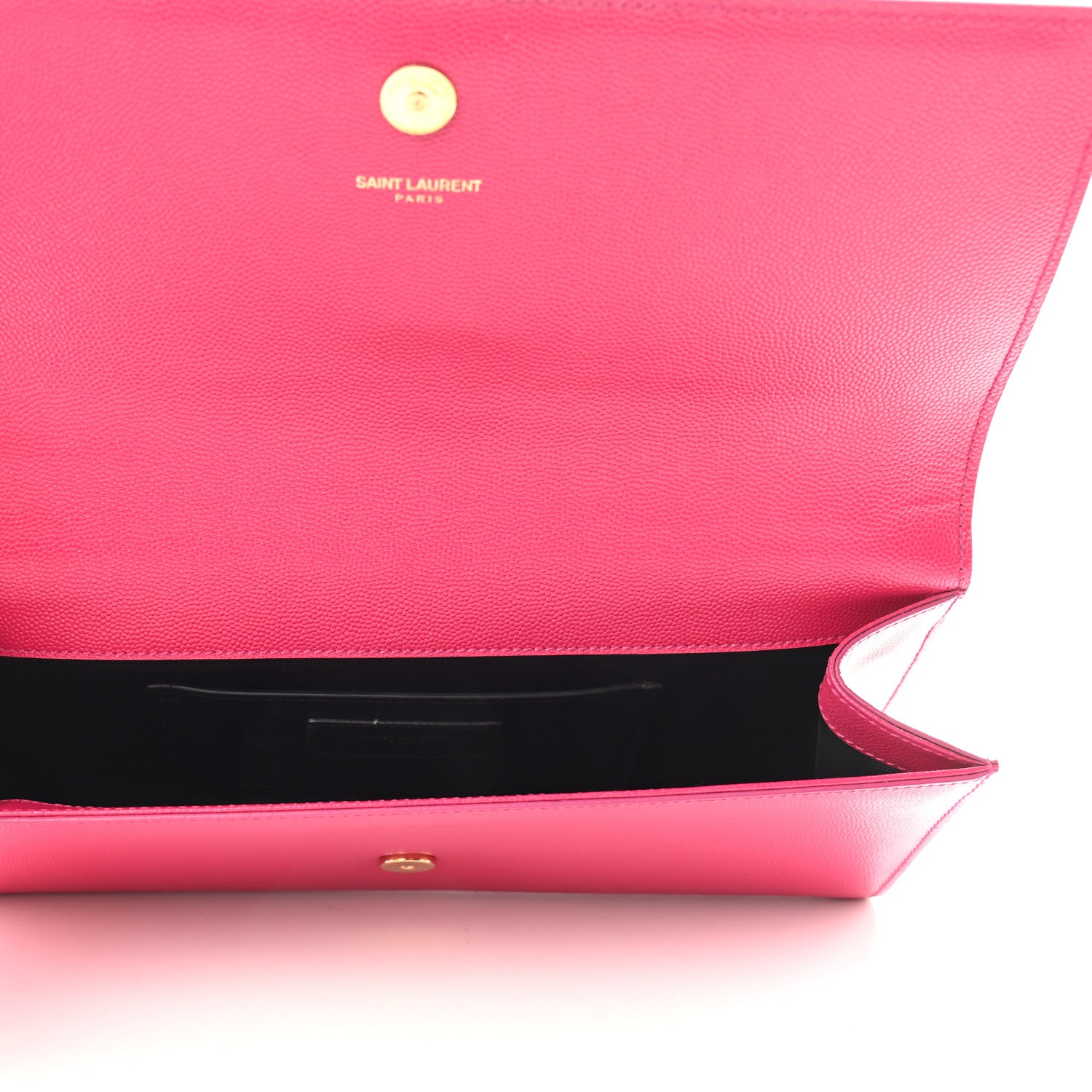 Saint Laurent Grain De Poudre Classic Monogram Cassandre Clutch Fuchsia 5 of 7