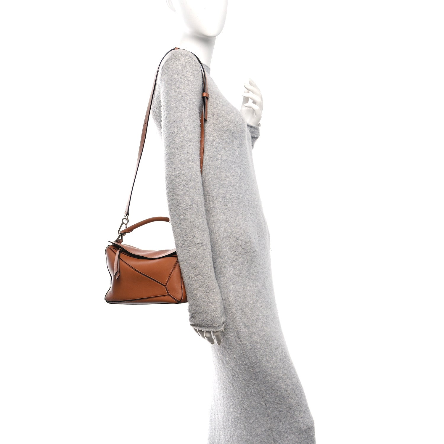 Loewe Calfskin Small Puzzle Bag Tan 2 of 11