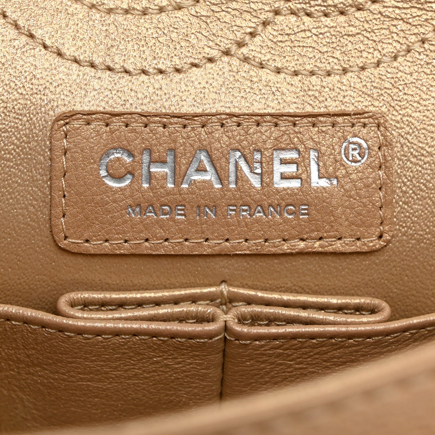 Chanel Metallic Calfskin Quilted Lucky Charms 2.55 Reissue 224 Flap Gold 6 of 10