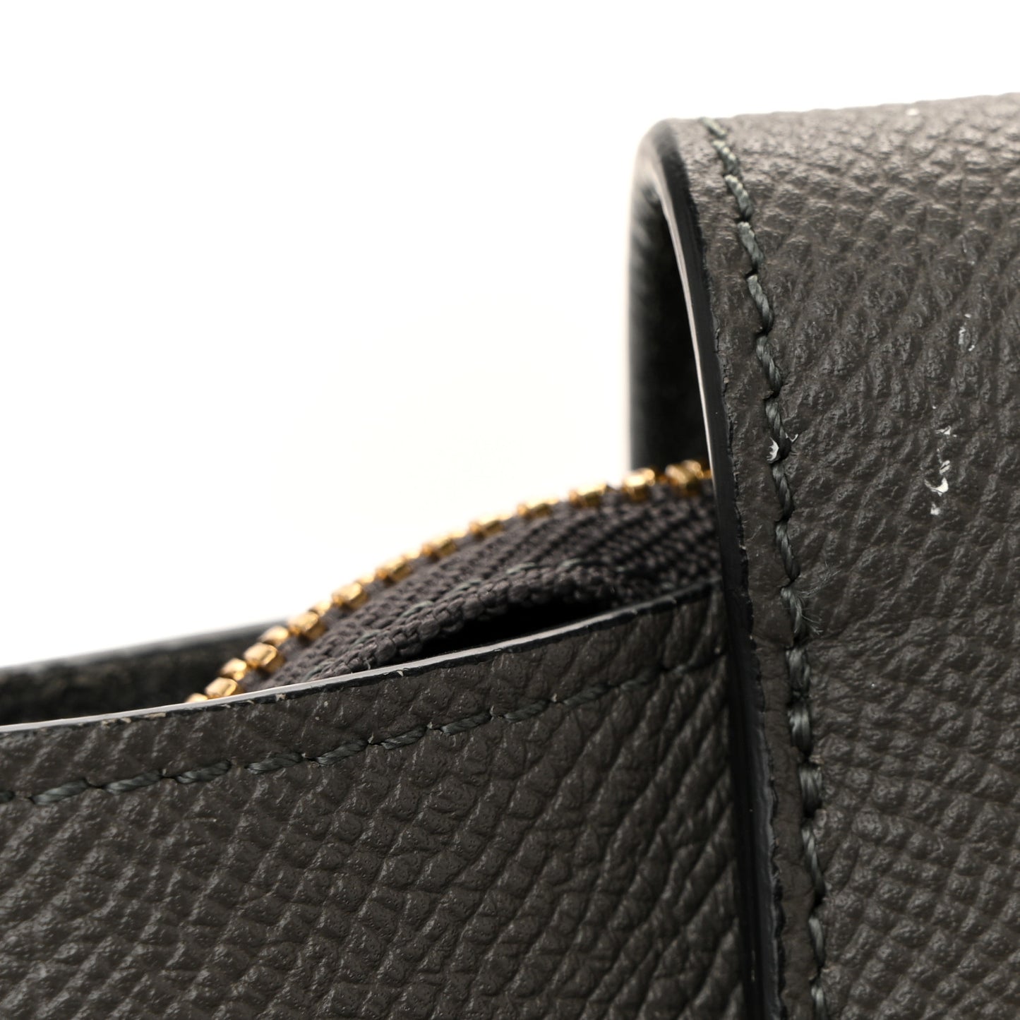 Grained Calfskin Nano Belt Bag Grey