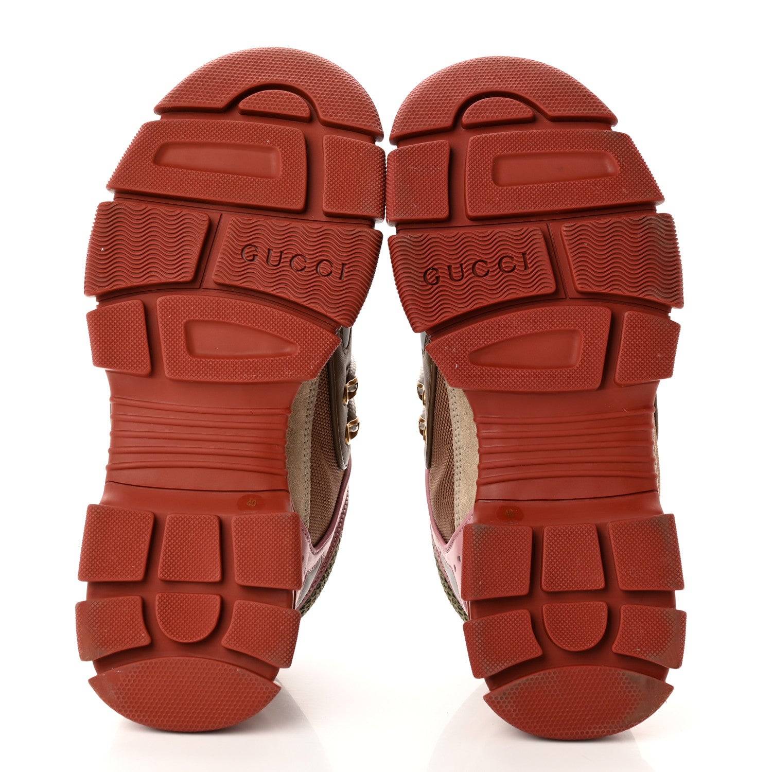 Gucci X SEGA Mesh Canvas Calfskin Womens Flashtrek Sneakers 40 Military Oatmeal 5 of 10