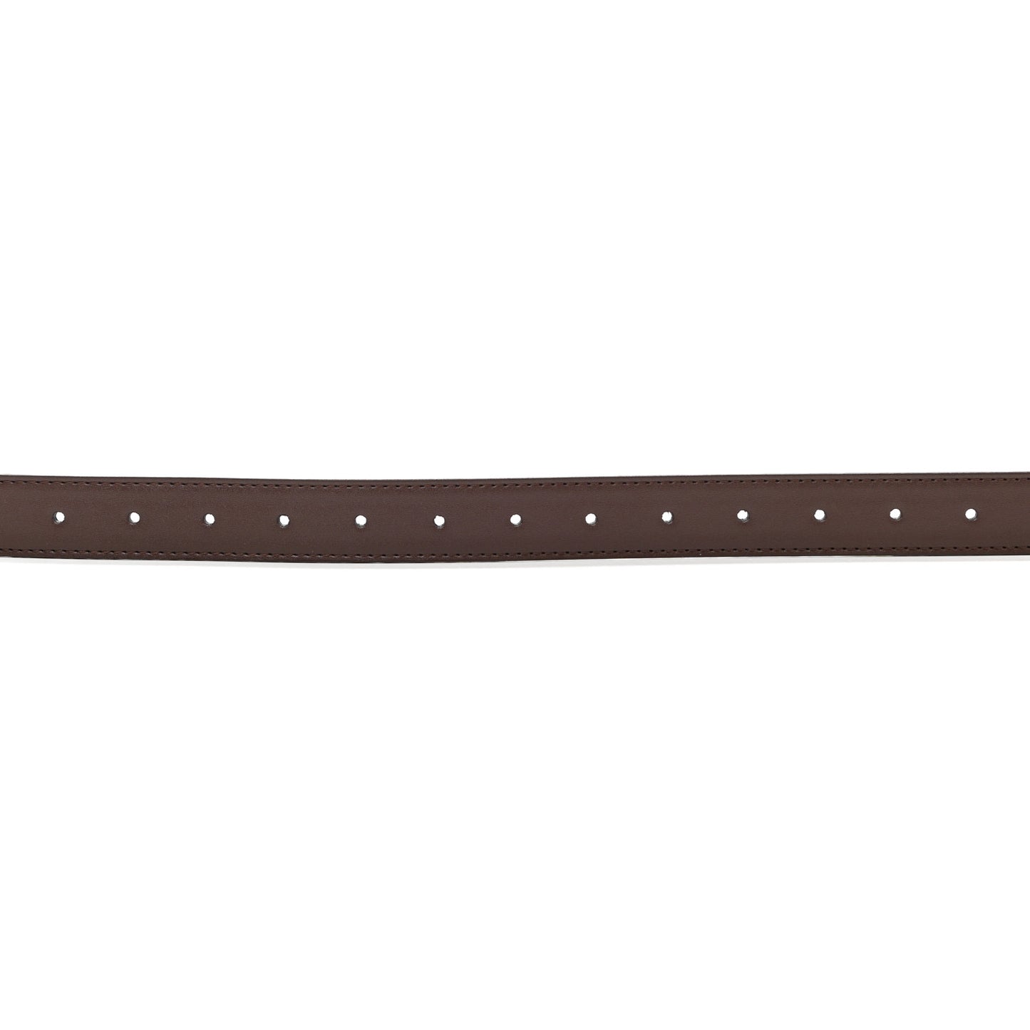Vegan Leather Logo Belt Small Chocolate