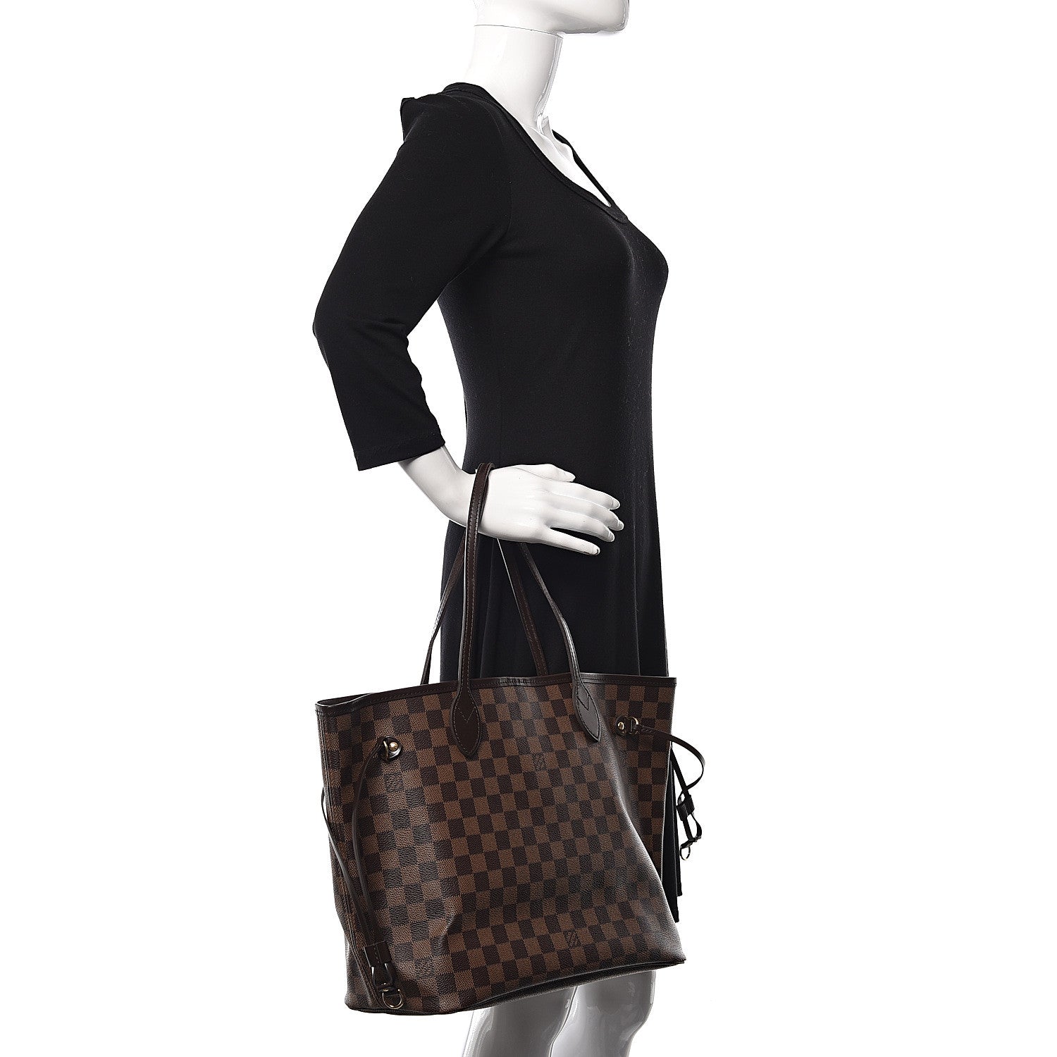 Louis Vuitton Damier Ebene Neo Neverfull MM Rose Ballerine 2 of 13