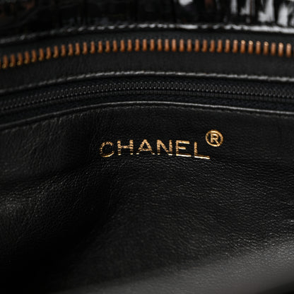 Chanel Patent Quilted CC Shoulder Bag Black 7 of 15